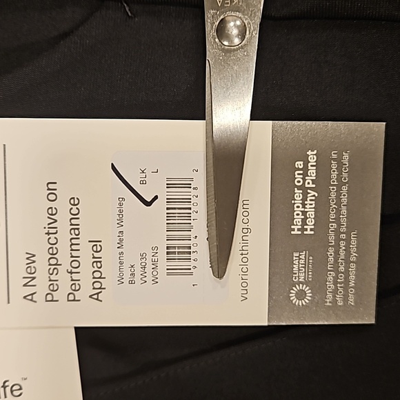 💕VUORI💕 Meta Wide Leg Pants ~ Black Large L NWT - Picture 16 of 16